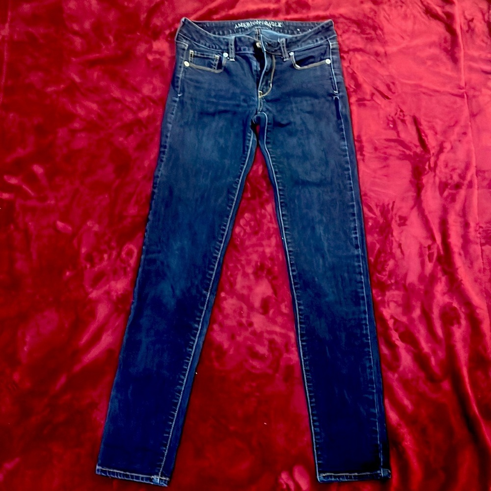 American Eagle Jeans, Size 4 long, style skinny super stretch